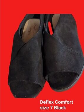 NWOT - Dexflex Comfort Black Women's Mule Heels Size 7